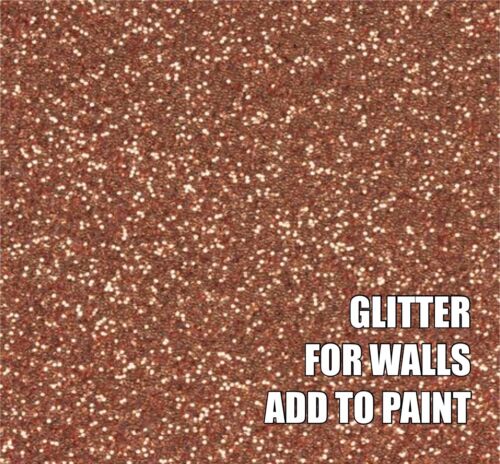 100g FINE ROSE GOLD GLITTER FOR WALLS ADD TO PAINT/VARNISH ADDITIVE .008” .2mm - Picture 1 of 1