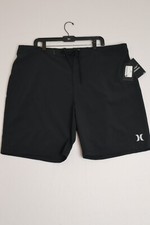 Hurley Men Size 40 Black 20 Inch Outseam Phantom Stretch Board Shorts Drawstring