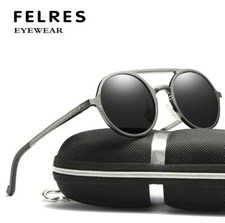 Aluminum Round Polarized Sunglasses For Men Women Driving Fishing Glasses UV400