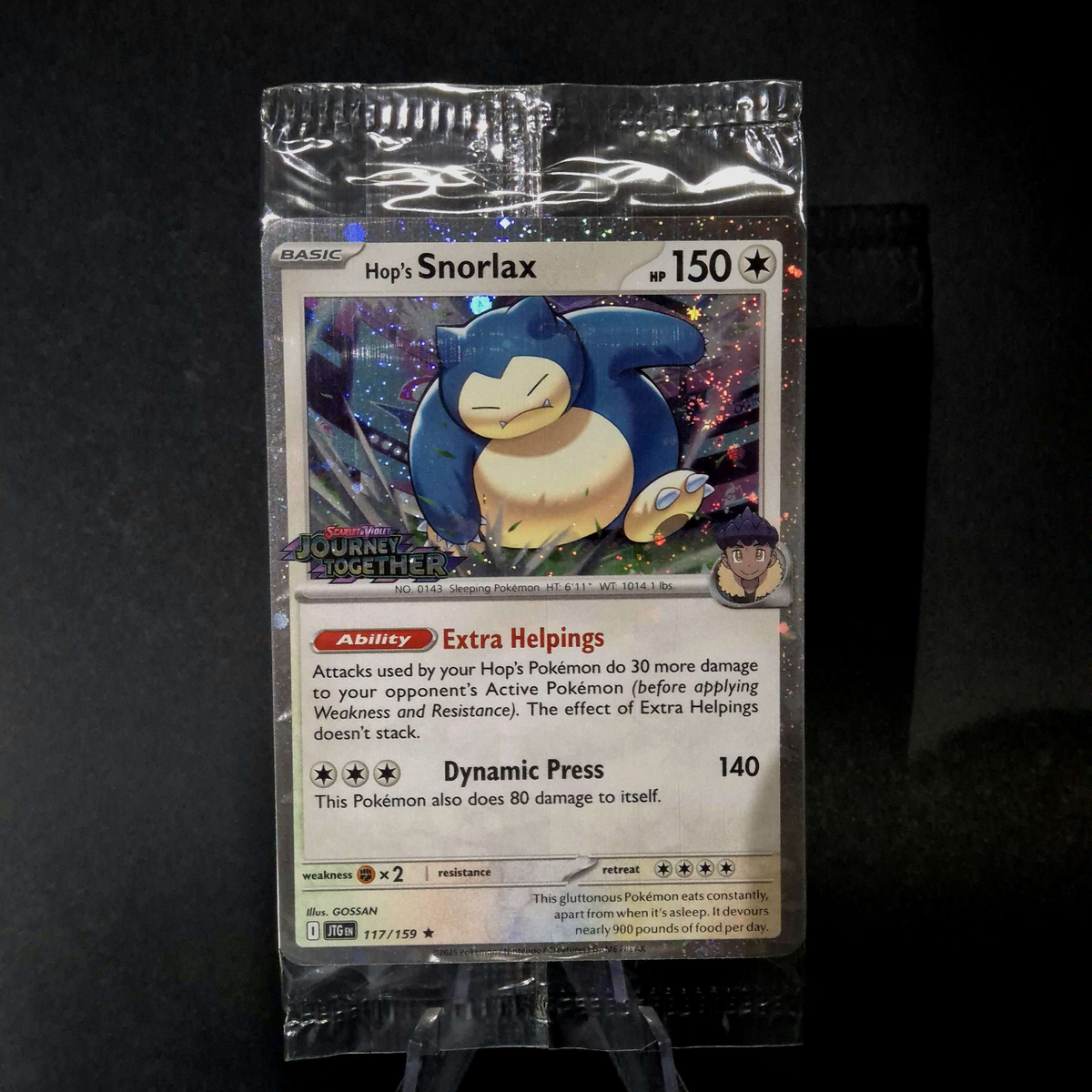 ASIA PROMO Hop's Snorlax Journey Together Stamp 117/ 159 JTG