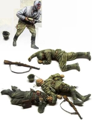 Lot De 2 Figurines Soldats Rebel WWII 1:35 En Résine Non Peintes - Pour Modélisme Militaire