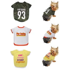 Pets First LaurDIY Pet T-Shirt Cute Dog Apparel for Large Medium Small Dogs