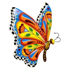 Large Metal Butterfly Wall Art Colourful Garden Ornament Outdoor Decoration New