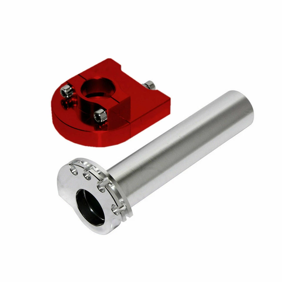 Acelerador giratorio de aluminio Billet para barras de 7/8" ROJO HONDA XR50R CRF50F CRF70F XR70R Foto 2 de 2