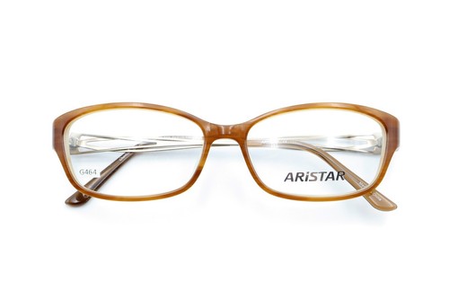 ARISTAR by Charmant AR18423 558 Brown on Bone Horn 54-15-135 Frames w/Case G464 - Picture 11 of 12