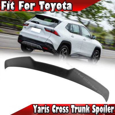 Matte Black Fit For Toyota Yaris Cross AC200 5D V Type Trunk Spoiler Wing 23+