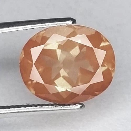 SPARKLING !!! 3.50 CTS. NATURAL OVAL 9X11 MM SHAPE CONGO MOLDEN RED ANDESINE GEM - Image 4 of 4