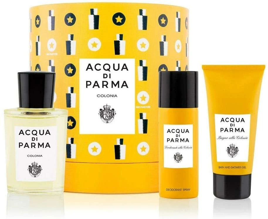 Acqua di Parma Cologne Set 3.4oz Eau De Cologne + Shower 2.5oz + Deo Spray  1.7oz