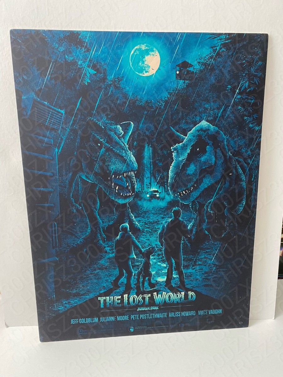貴重　Shag シャグ シルクスクリーンポスター　ナンバーリング. #004 Jurassic Park The Lost World Patrick Connan Wood Poster Print