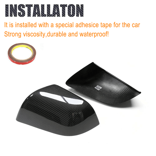Fit For Tesla Model 3 2017-2023 Add on DRY Carbon Fiber Side Mirror Cover Caps - Picture 9 of 10