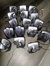 LOT of 16 Plantronics CS55 CS70 NC CS70 VT Gray/Silver Ear-Hook Headsets Bases