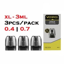VooPoo Argus Pod System XL Replacement Pods Refillable 0.4 0.7 Ohm 3pcs/pack UK