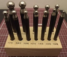Dapping Set PUNCH 12-Piece BRAND NEW jewelers metalsmiths 12pc
