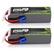 2x Ovonic 11.1v 130c 15000mah 3s Lipo Battery Ec5 For Arrma Rc Car Truck