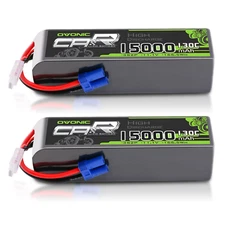 2X Ovonic 11.1V 130C 15000mAh 3S LiPo Battery EC5 for Arrma RC car truck