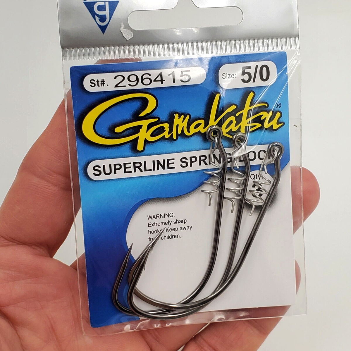 Gamakatsu Ganci Mostro Ponderati A Molla – Taglia 9/0, 3/8 Oz, Confezione Da 3 – Circolo Offset NS