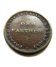 JOHN ARNOTT & Co. SILK MERCERS HABERDASHERS 1 FARTHING BRITISH HARD TIMES TOKEN