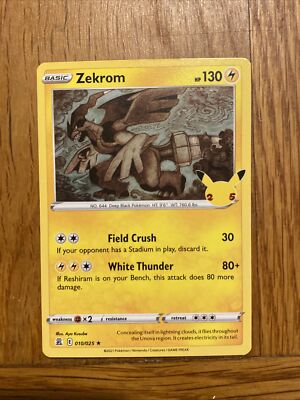Pokemon Celebrations Zekrom 010/025 Ultra Rare HOLO 25th