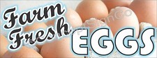 3'x8' FARM FRESH EGGS BANNER Outdoor Sign LARGE Farmers Market Stand Chickens