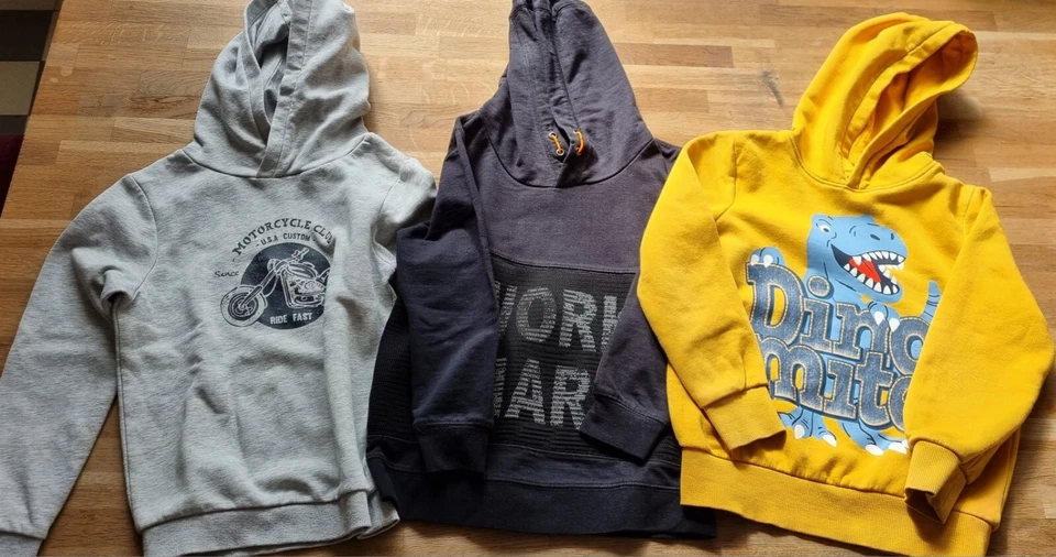 Lot 3 Sweat Capuche Zara C&A Kiabi Garçon 7/8 Ans TBE - Photo 1/4