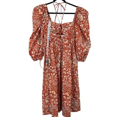 Ulla Johnson dress Alessa floral balloon sleeve size 6 