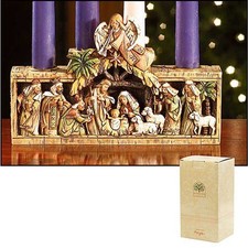 8" Nativity Scene Christian Advent Candleholder, Beautiful Advent Candle Holder