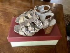 Clarks Size UK 5.5 Snakeskin Print Leather Sandals . 