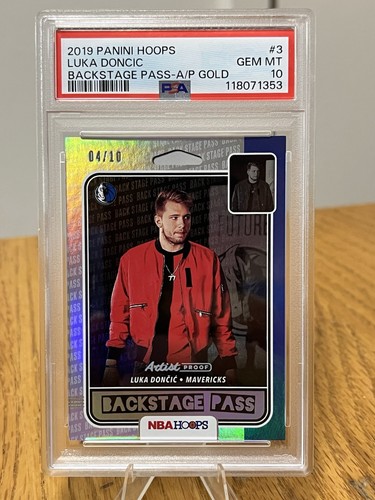 Luka Doncic [Artist Proof Gold] #3 2019 Panini Hoops Backstage Pass card