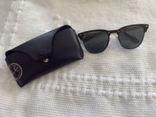 Ray Ban Shiny Gold Metal w Bronze Lens Shield Sunglasses With Case Unisex