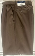 Chaps Suit Separates Pleated Front Cuffed Wool Taupe Dress Pants Mens 34x32 New