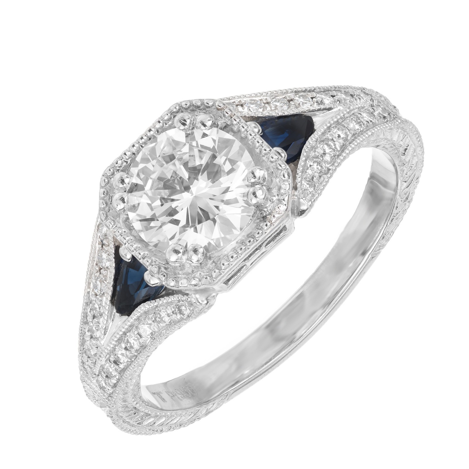 Peter Suchy Transitional Cut Diamond Engagement R… - image 1