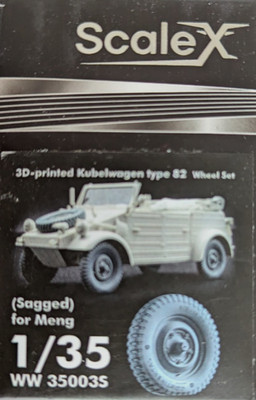 Scale X  SCX-WW35003s - 1:35 Type 82 Kübelwagen Sagged wheel set Resin 3d Druck
