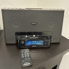 SONY XDR-DS16iP Personal Audio Docking System & DAB/FM Radio With Remote Working