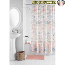 17-Piece Bathroom Set Shower Curtain Rug Soap Dispenser Toothbrush Holder New