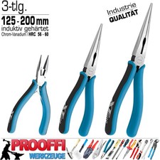 3 x Profi Kraft Spitzzange Telefonzange Radio Zange Ger. 125mm 160mm 200mm ERGO