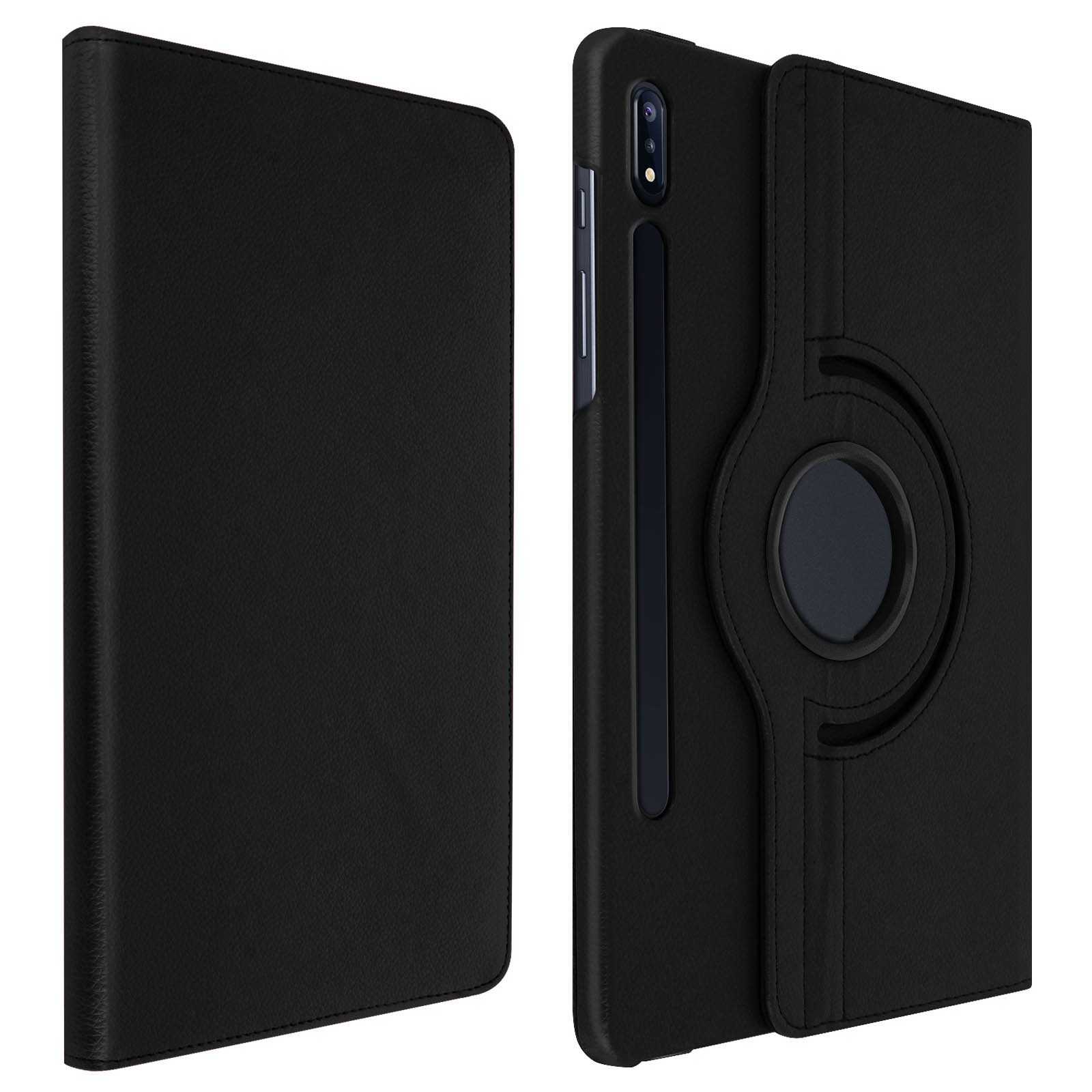 Housse Galaxy Tab S8 Plus 12.4 noire pivotante pour éviter la fatigue visuelle