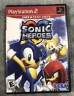 Sonic Heroes Greatest Hits Sony PlayStation 2 PS2 SEGA Rated E CIB Works