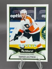 TANNER LACZYNSKI rc #301 Rookie Card 2021-22 UD Parkhurst FLYERS-GOLDEN KNIGHTS. rookie card picture