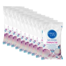 No-Rinse Shampoo Cap by Cleanlife Products (Pack of 10), 1 Count 10) 