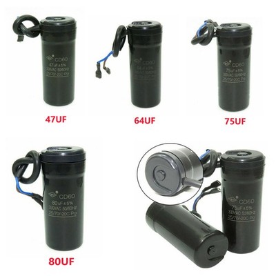 CD60 Start Motor Kondensator 330 VAC Mfd 47uF /64uF/75uF/80uF/88-108uF Assembly