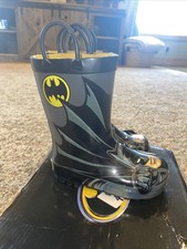 Batman Western Chief Rain Boots, Kids/Toddler sz. 8 Gently Worn-Excellent