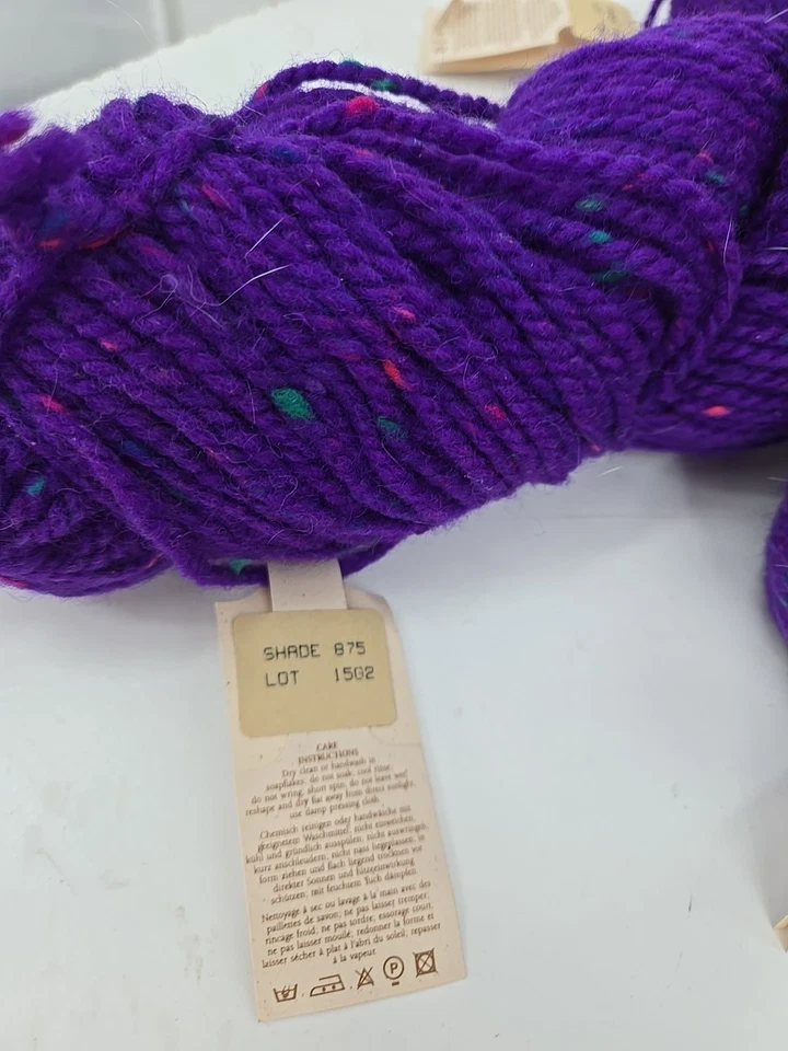 (5) FIVE  Rowan Fox Tweed Chunky New Wool Yarn 100g Purple Shade 875 Approx 100m - Image 4 of 4