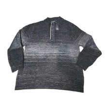 INC International Concepts Men's Quarter-Zip Sweater, Harbor Grey, XL