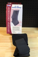 Fla 40-550LGBLK Safe-T-Sport Ez-On Wrap-Around Ankle Support-Black-Small-NEW