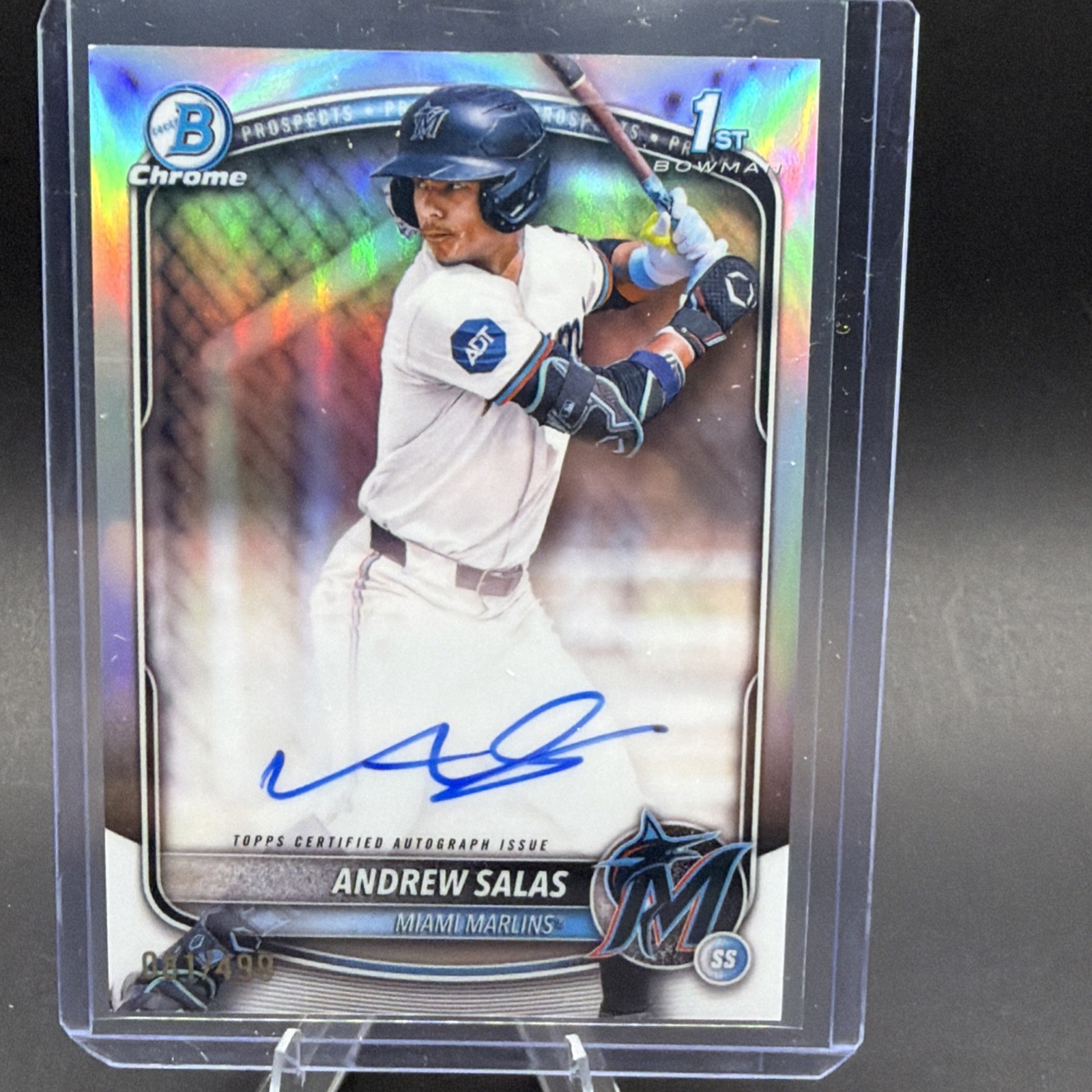 2025 Bowman Chrome - Prospect Autographs Andrew Salas #CPA-AS Refractor /499
