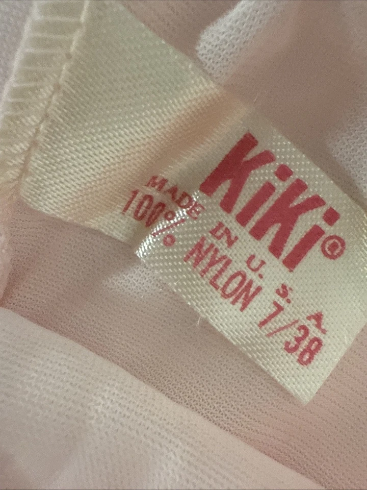 Bragas Kiki Vintage Rosa Nylon Encaje Doble Panel Espalda Abuela Panty Elastizadas ETIQUETA Foto 4 de 4