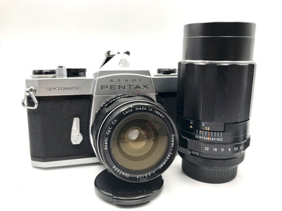 Pentax Spotmatic 35mm Film Camera 28mm & 135mm F/3.5 Lens Set Beautiful DDP
