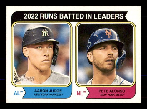 2023 Topps Heritage #203 Pete Alonso / Aaron Judge LL RBI | Baseball C