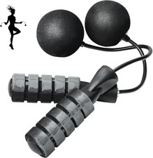 Cordless Jump Rope for Fitness with Indoor Jumping Rope Weighted Ropeless Skippi