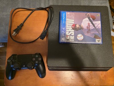 PLAYSTATION PS4 SLIM CUH-2215A Console, Controller, MLB The Show 19, Power Cord